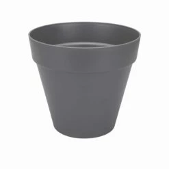 Elho Blumenkübel Loft Urban Rund 50 Cm Mit Rollen Anthrazit